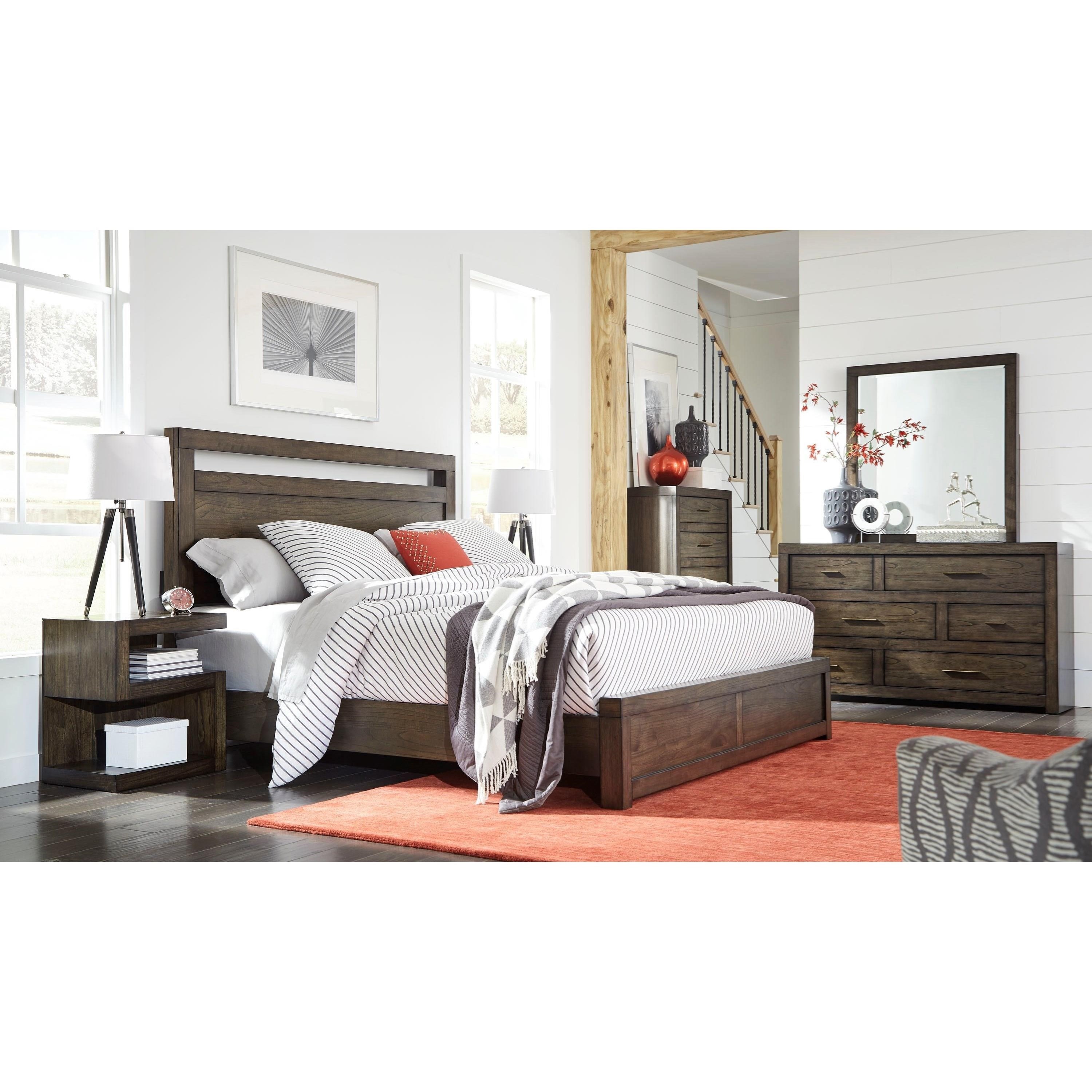 Aspenhome Modern Loft IML453BRN Contemporary 6Drawer Dresser with